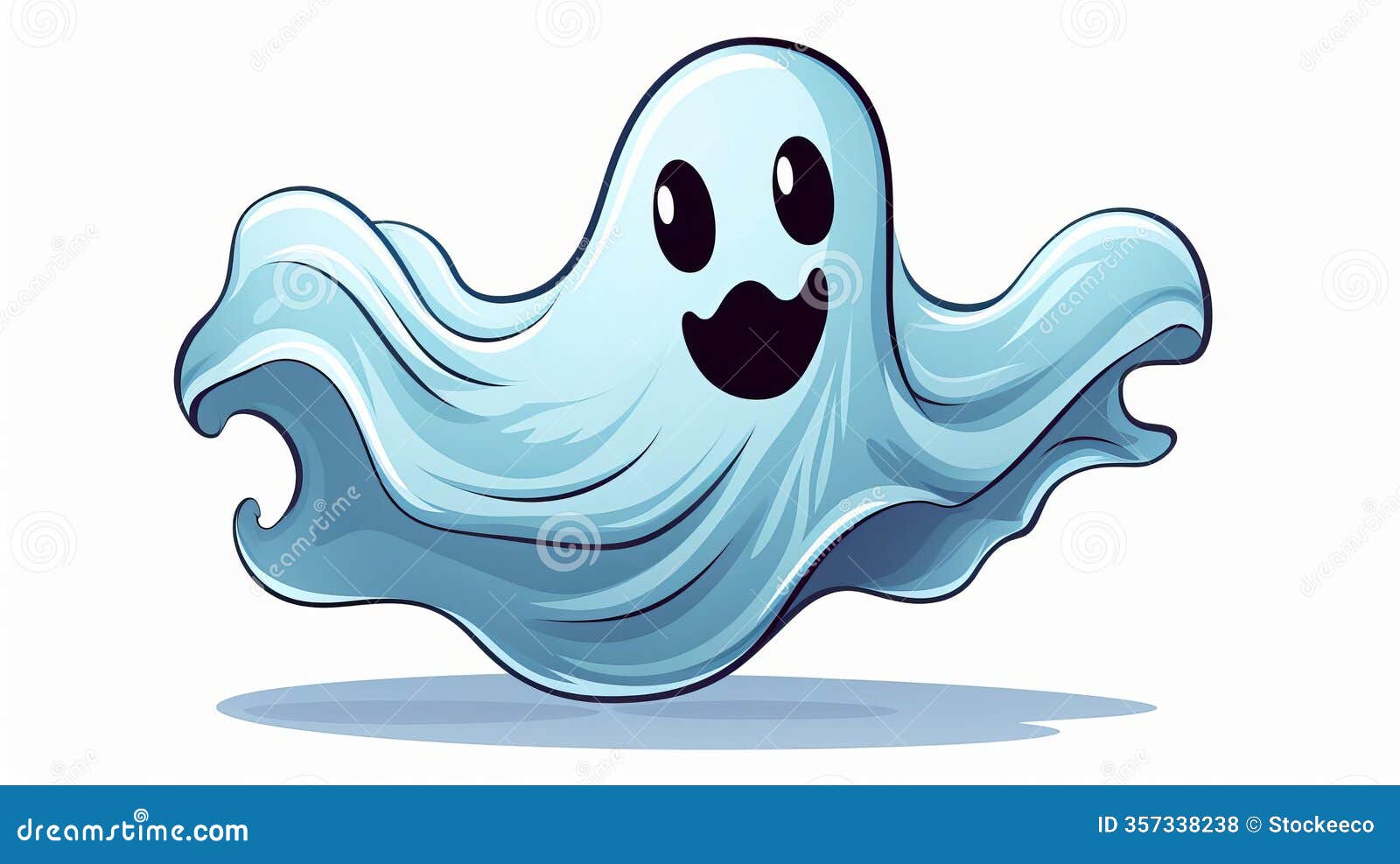 whimsical cartoon ghost character with playful and mischievous charm