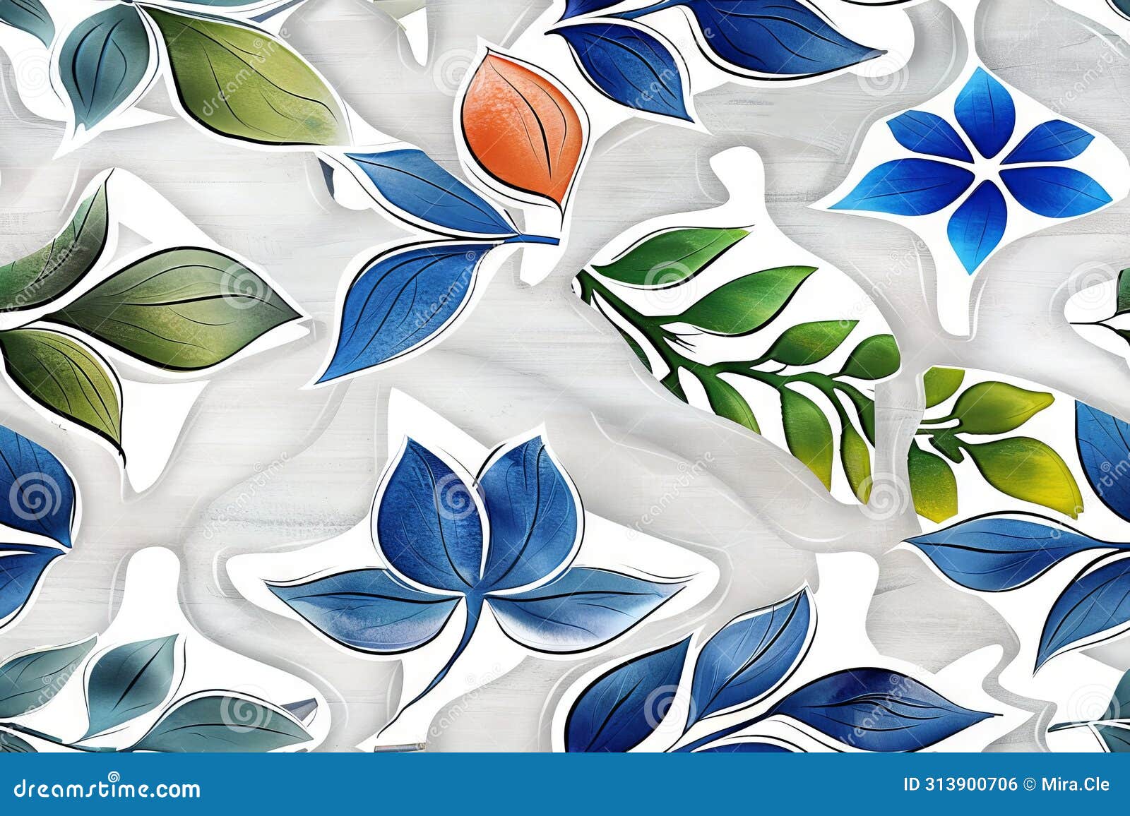 whimsical dance of autumn leaves on a delicate half-drop seamless pattern. generative ai