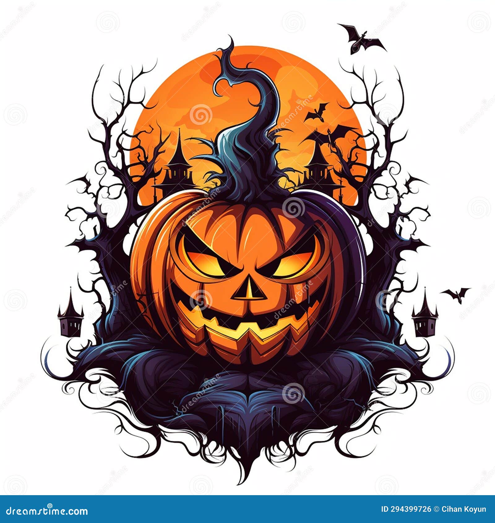 Whimsical Halloween Jack O Lanterns In A Pumpkin Patch Stock Whimsical Halloween Jack O Lanterns In A Pumpkin Patch Stock