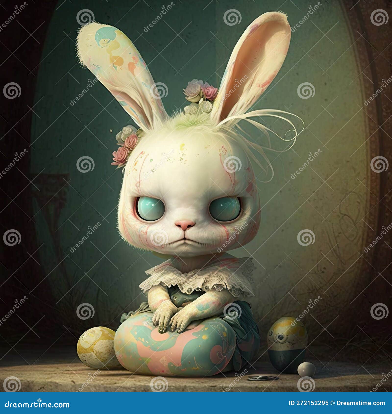 Whimsical Nightmare Bunny Scary Cute Easter Halloween Characters ...