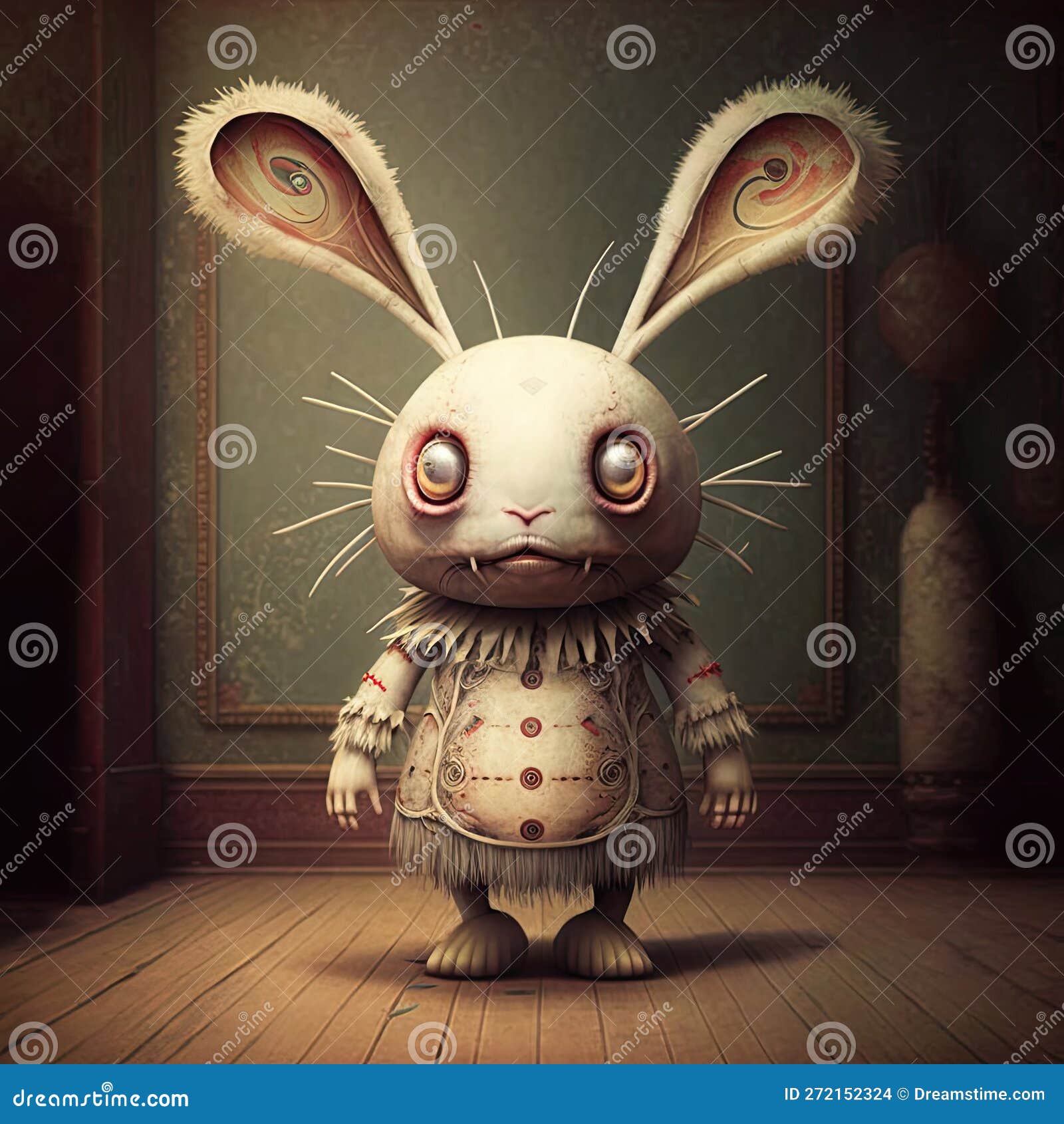 Whimsical Nightmare Bunny Scary Cute Easter Halloween Characters ...
