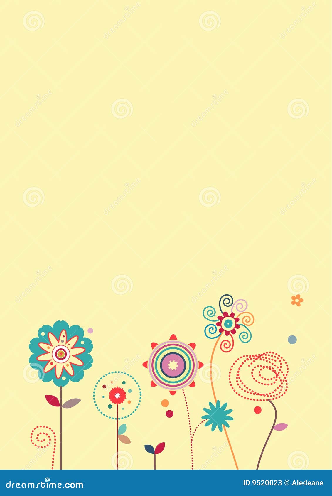 Whimsy Flowers Background stock illustration. Illustration of delicate