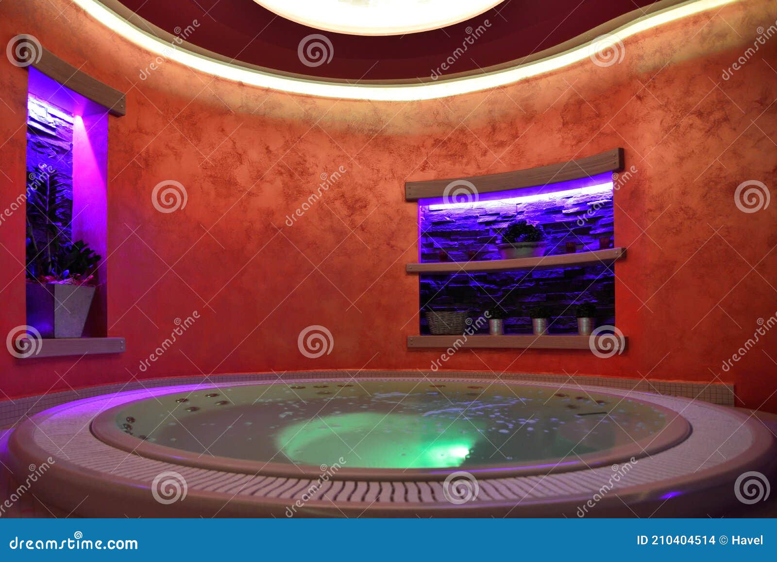 Whirlpool Bath in a Sanatorium and in the Wellness Stock Photo Image