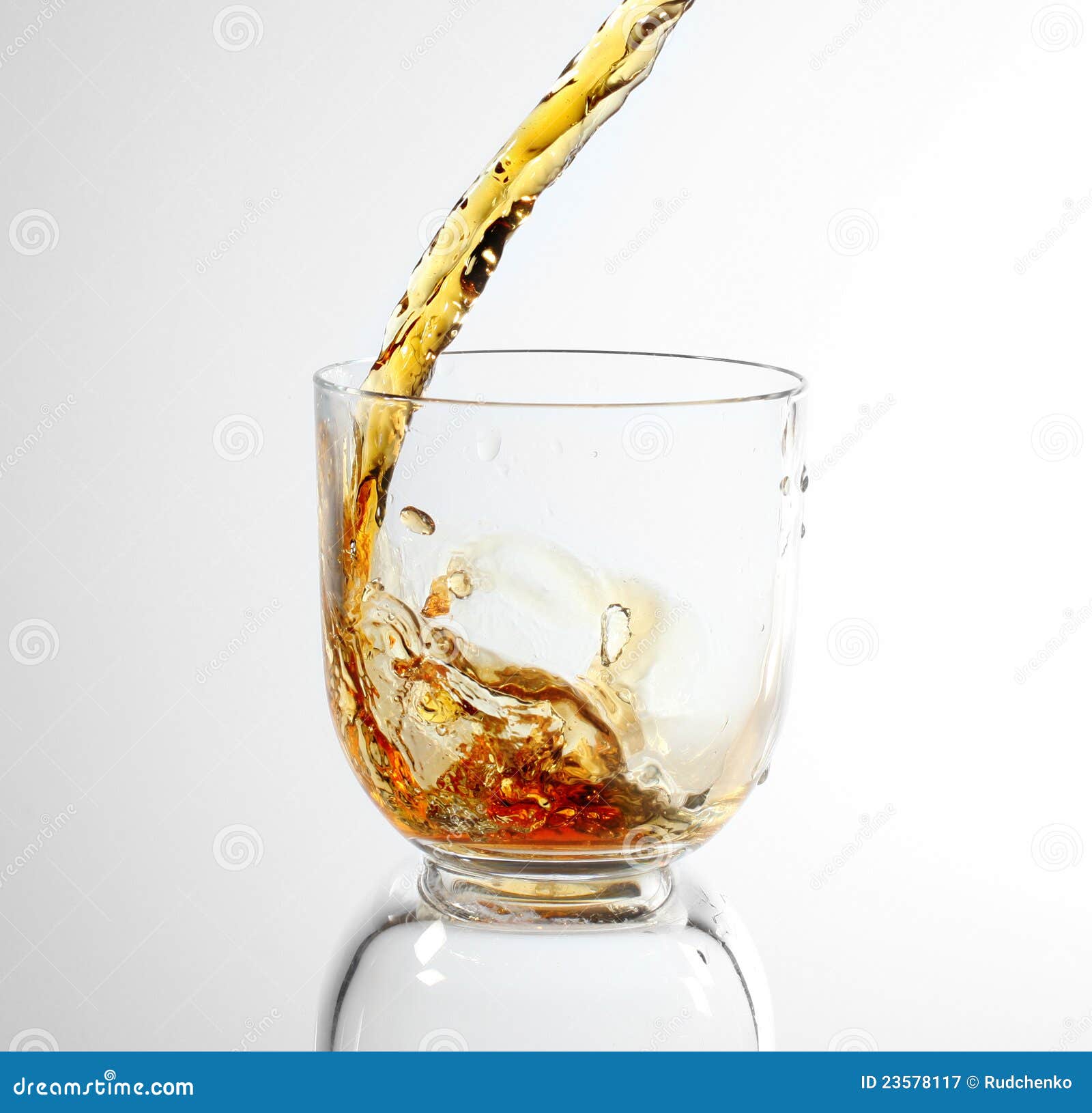 Whiskey Being Poured into Glass Stock Image Image of background