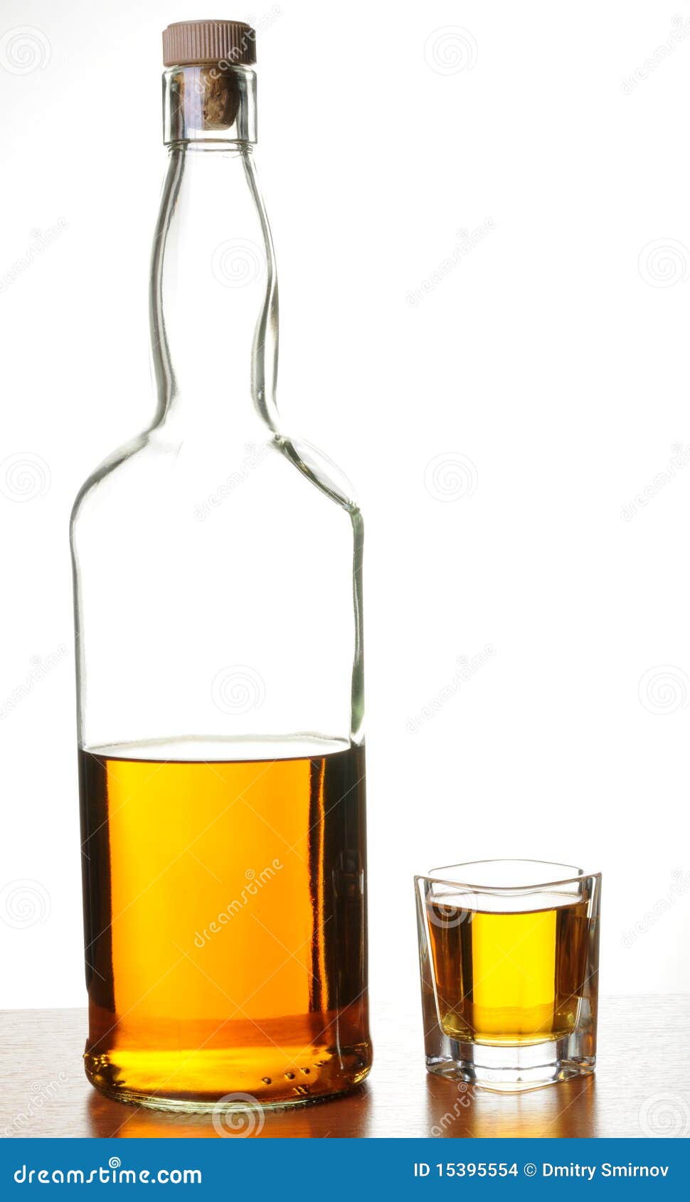 Whiskey shot and bottle stock photo. Image of alcohol 15395554