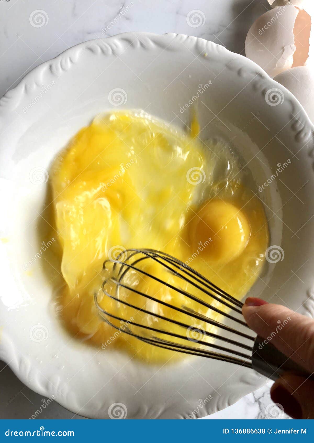 Whisking egg yolks stock photo. Image of delicious, breakfast 136886638