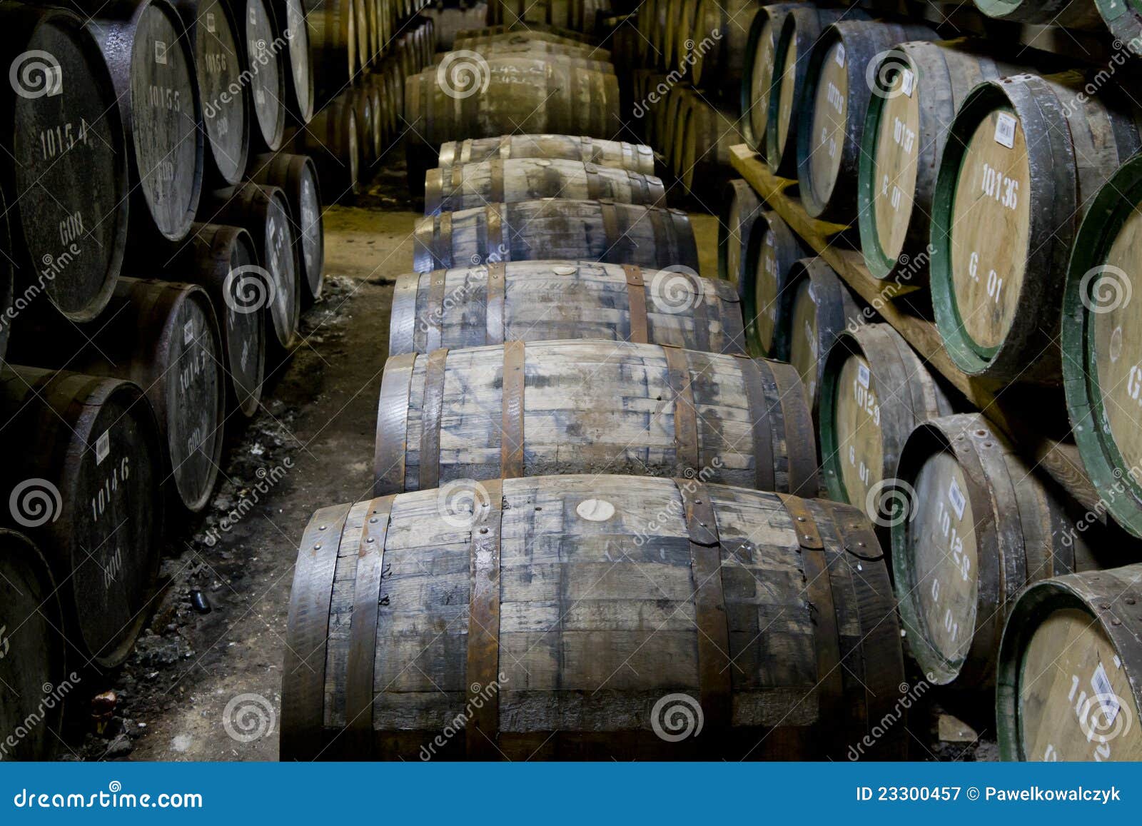 Whisky Barrels in a Distillery Stock Image Image of scotland, scotch