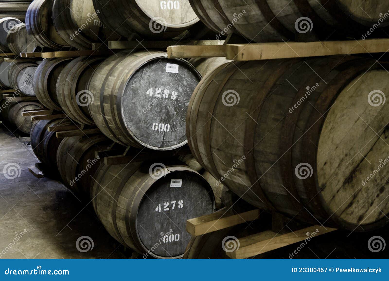Whisky Barrels in a Distillery Stock Image Image of whisky, barrel