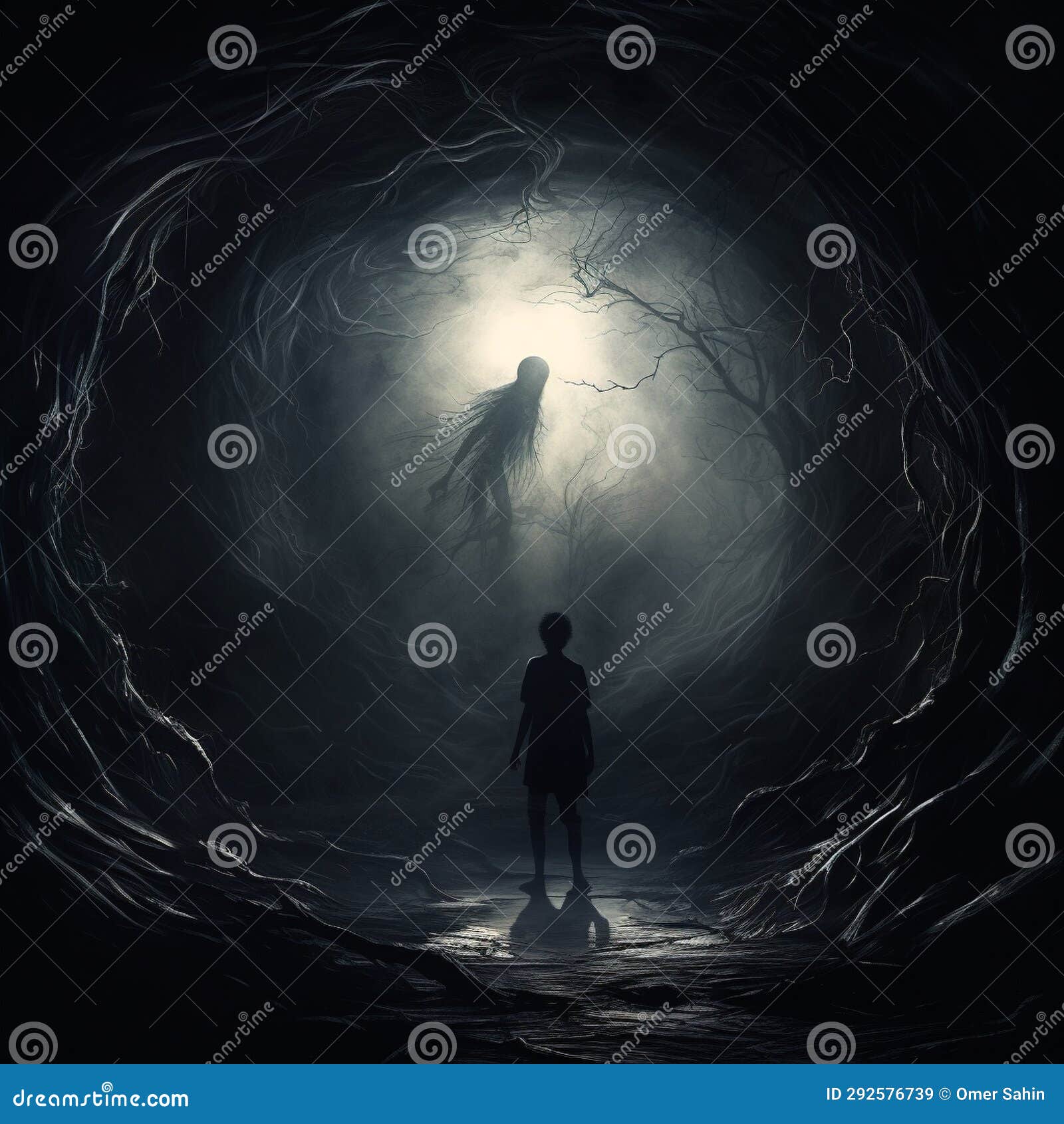 Whispering Shadows stock illustration. Illustration of poised - 292576739 