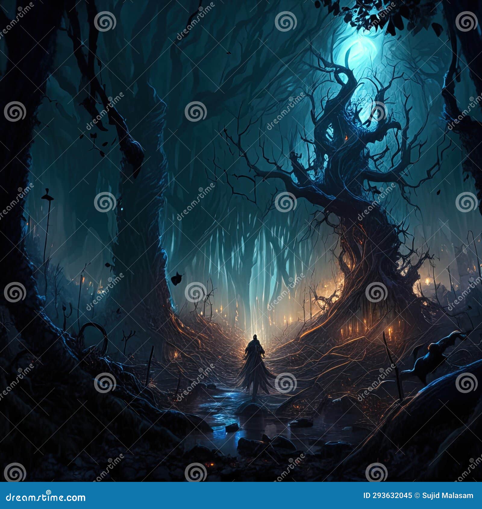 whispering winds in banshee's thicket - ai generative by halloween ai