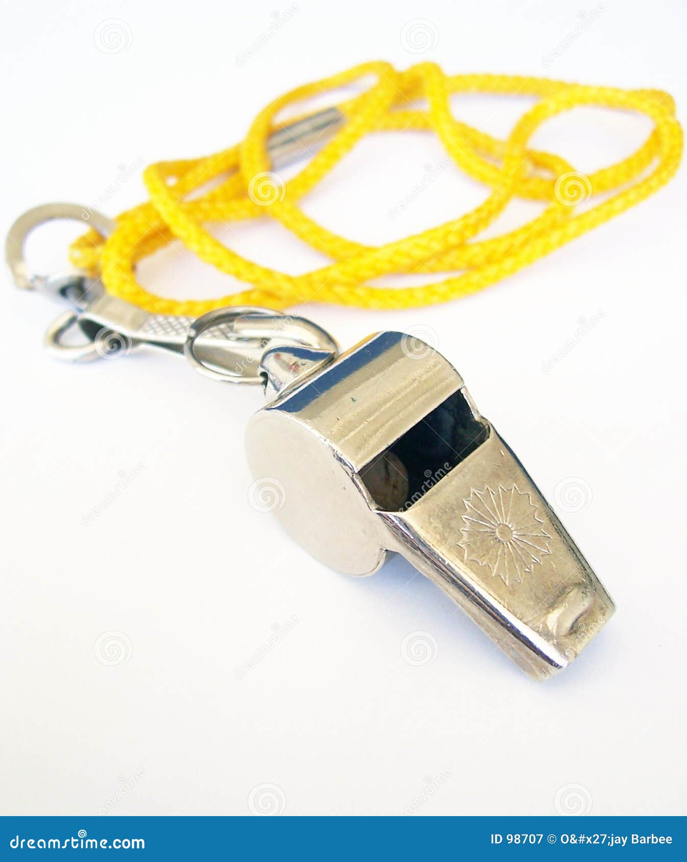 Whistle stock image. Image of sport, yellow, silver, whistle - 98707