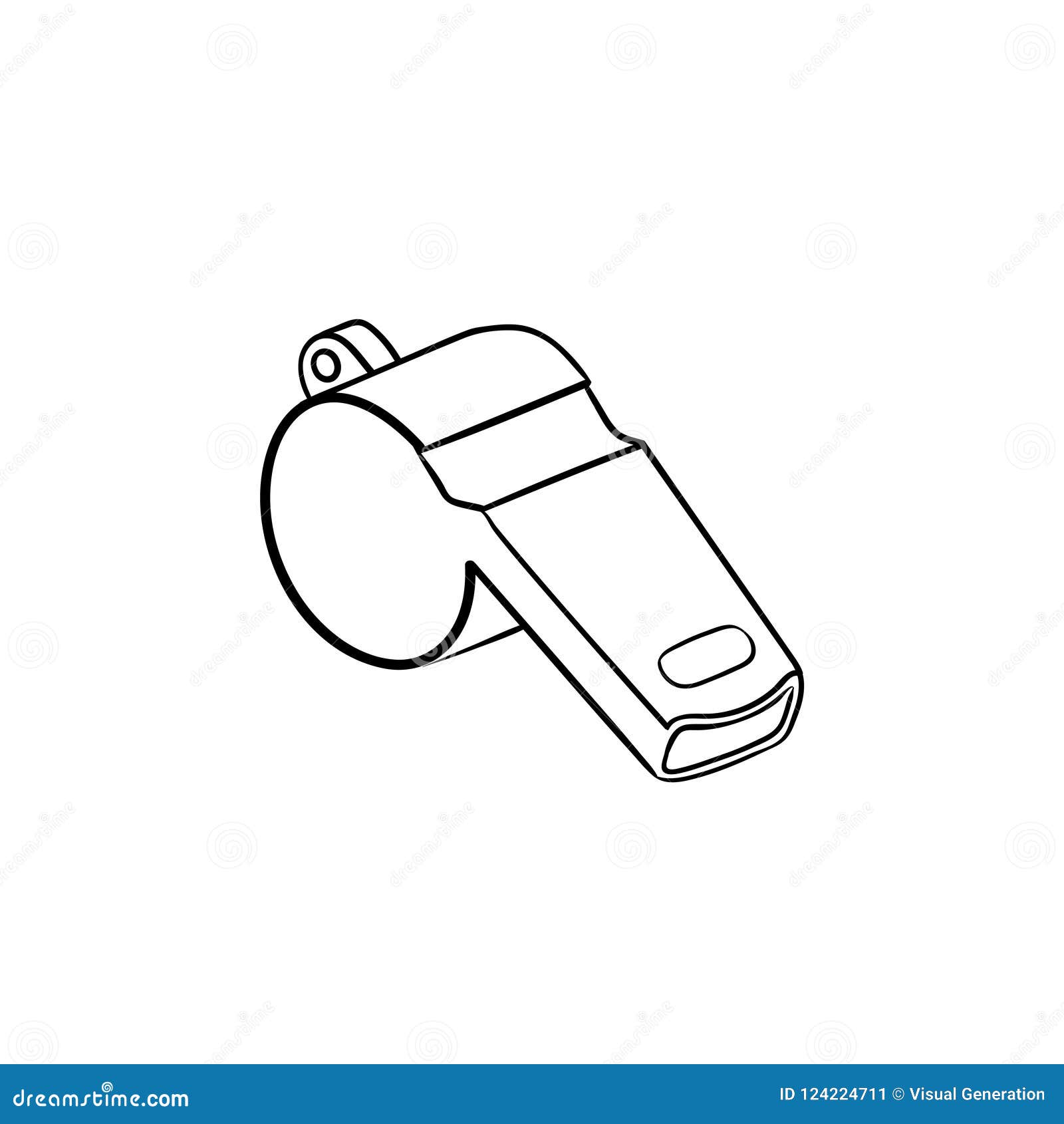 whistle hand drawn outline doodle icon.