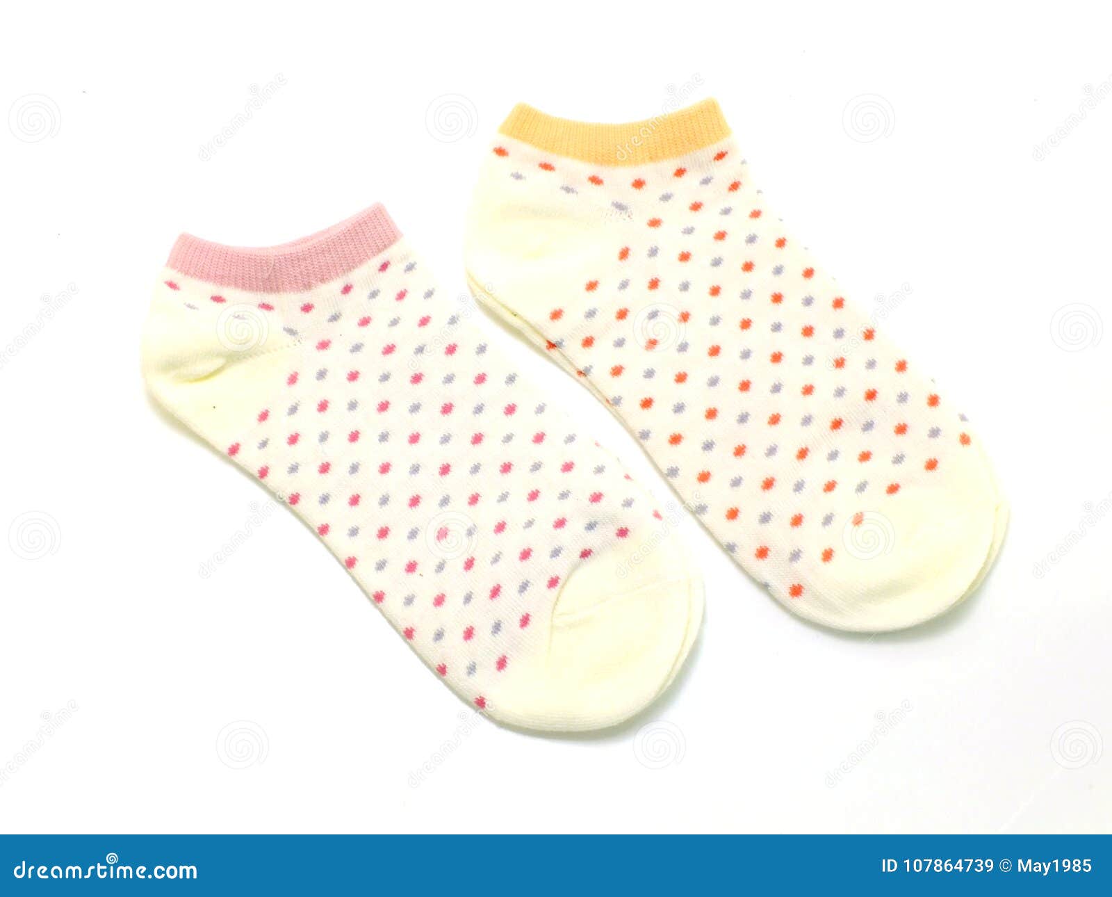 Whit Sock Isolated on White Background Stock Image - Image of ...