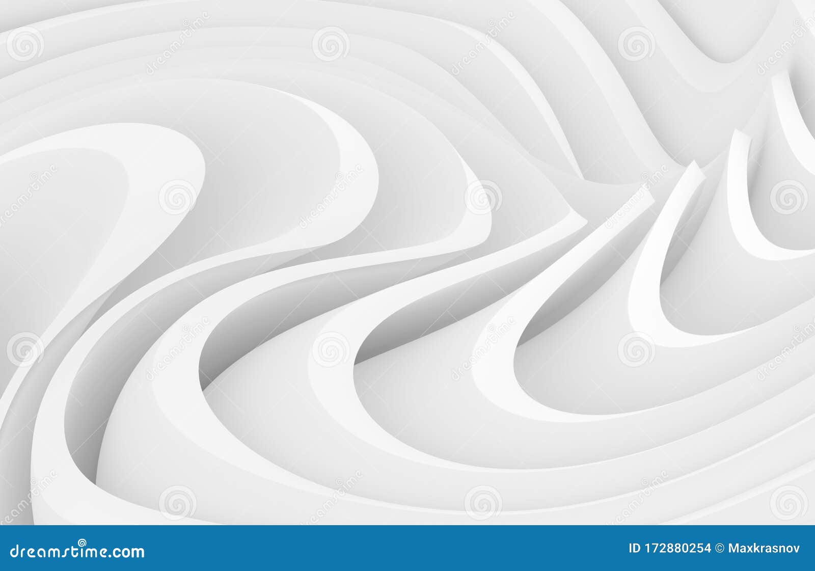 White Abstract Wave Background. Modern Minimal Graphic Design Stock