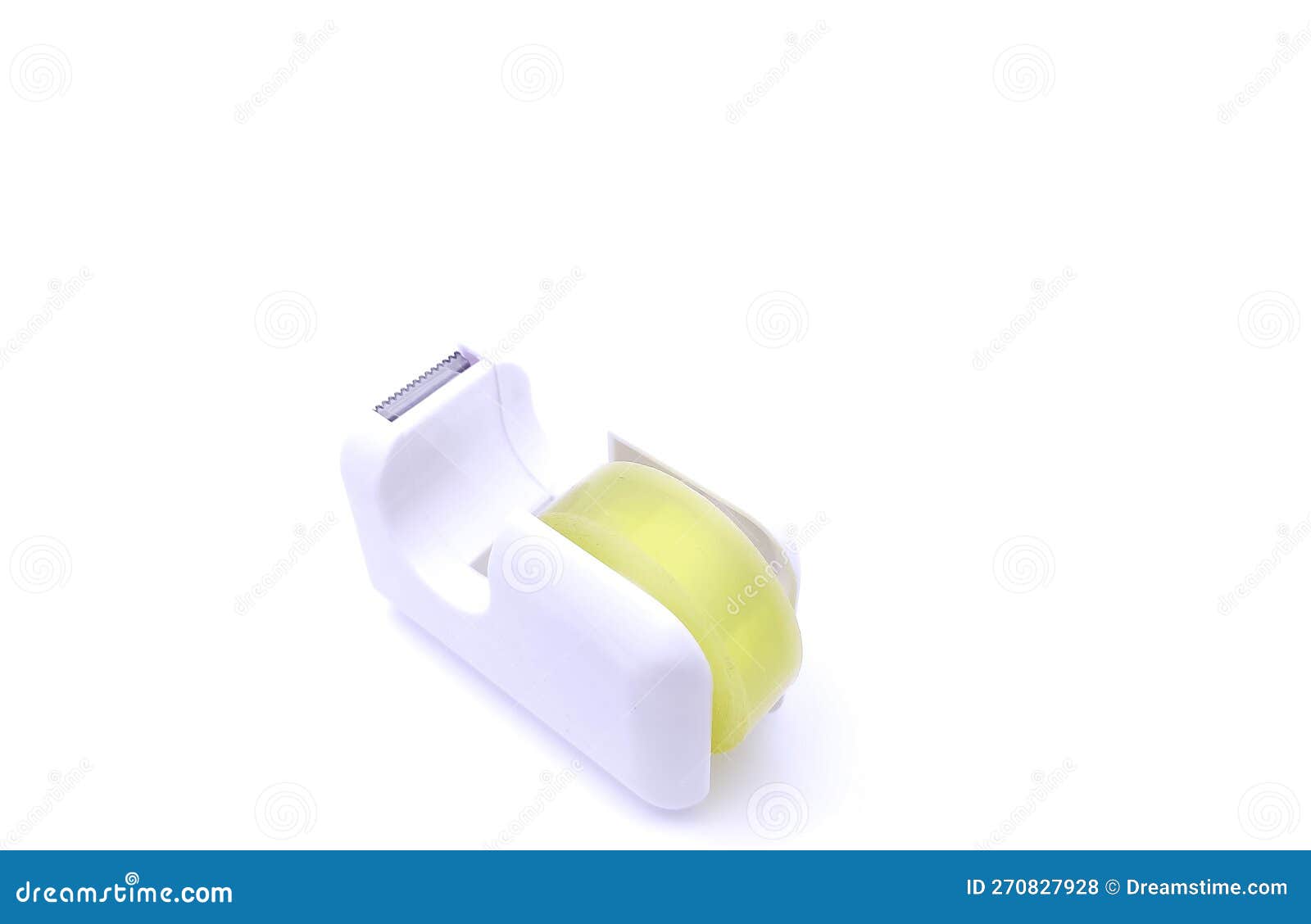 White Adhesive Tape Dispenser or Tape Holder Isolated on White