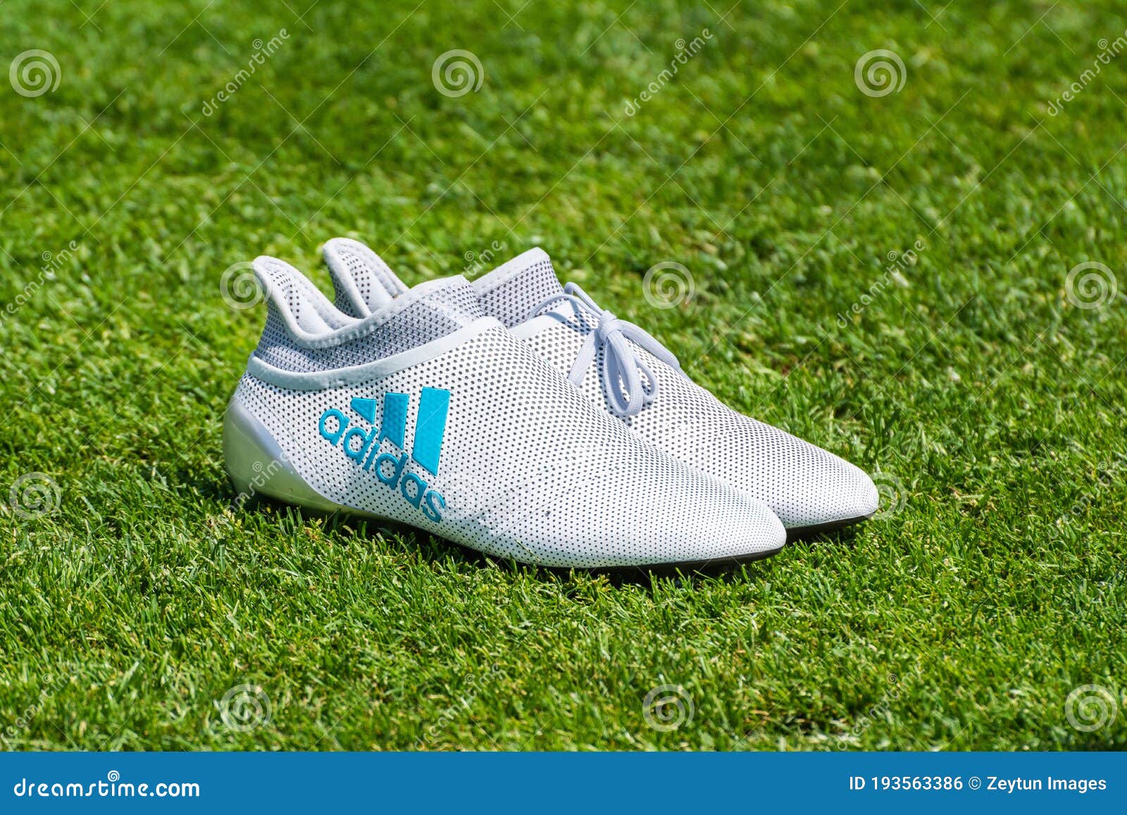 White Adidas Football on Green Grass Editorial Photo - Image of decoration, grass: 193563386