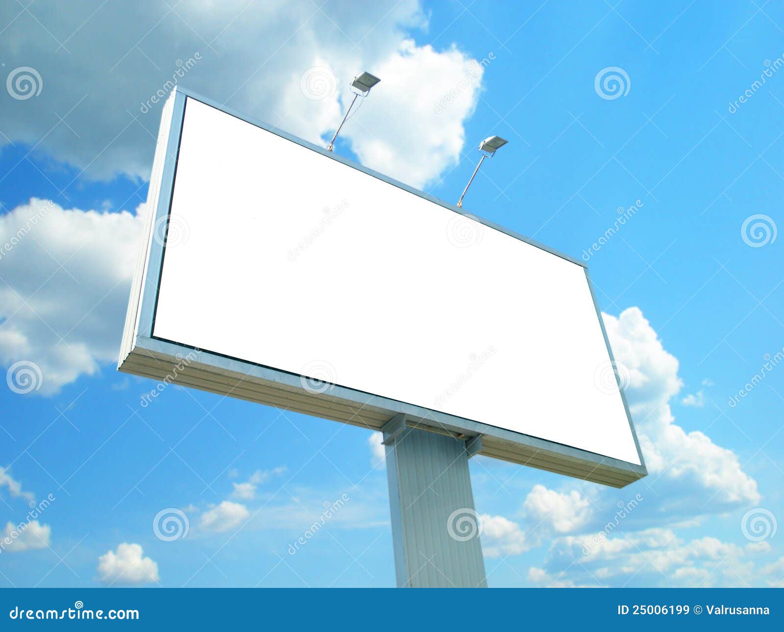 White Advertisement Hoarding Stock Image - Image of cloud, sign: 25006199