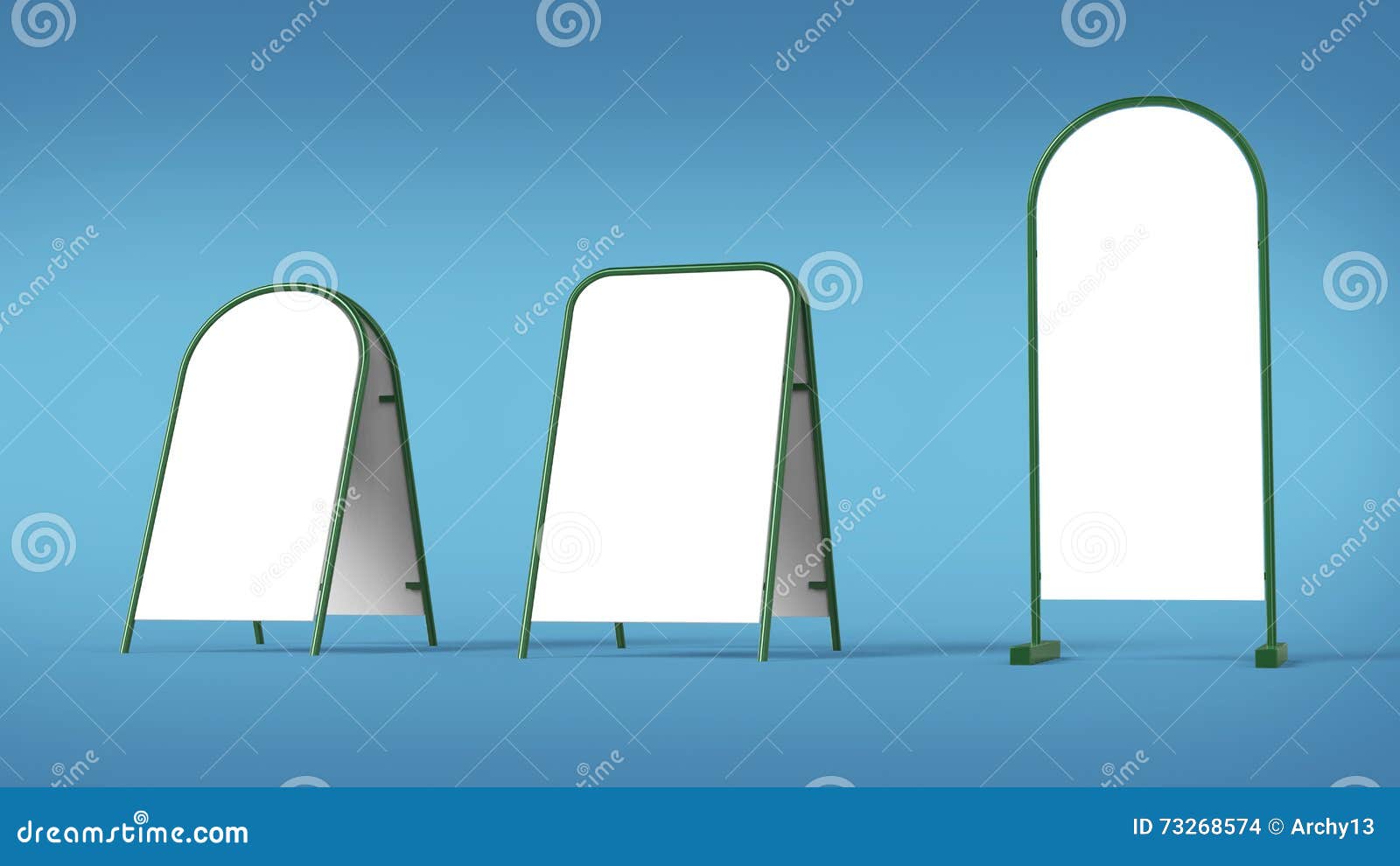 White Advertising Banner Pillar Stand Mockup Template Isolated