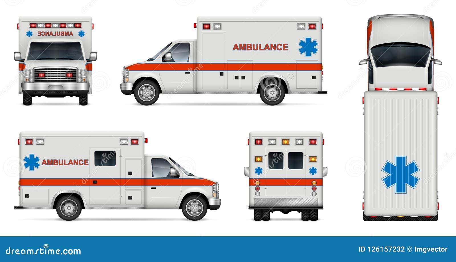 realistic ambulance car  