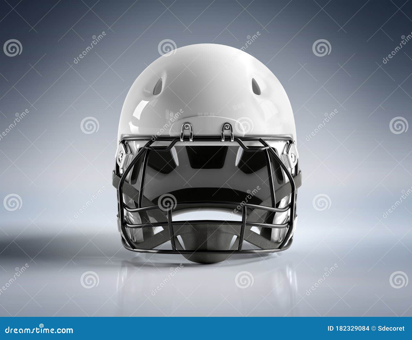 Download White American Football Helmet Isolated On Grey Mockup 3D ...