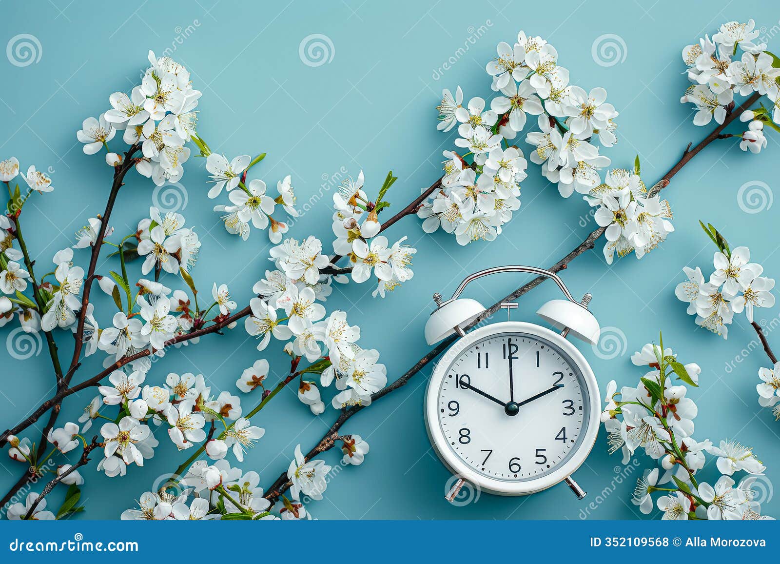 white analog clock is set to the time of 10:00