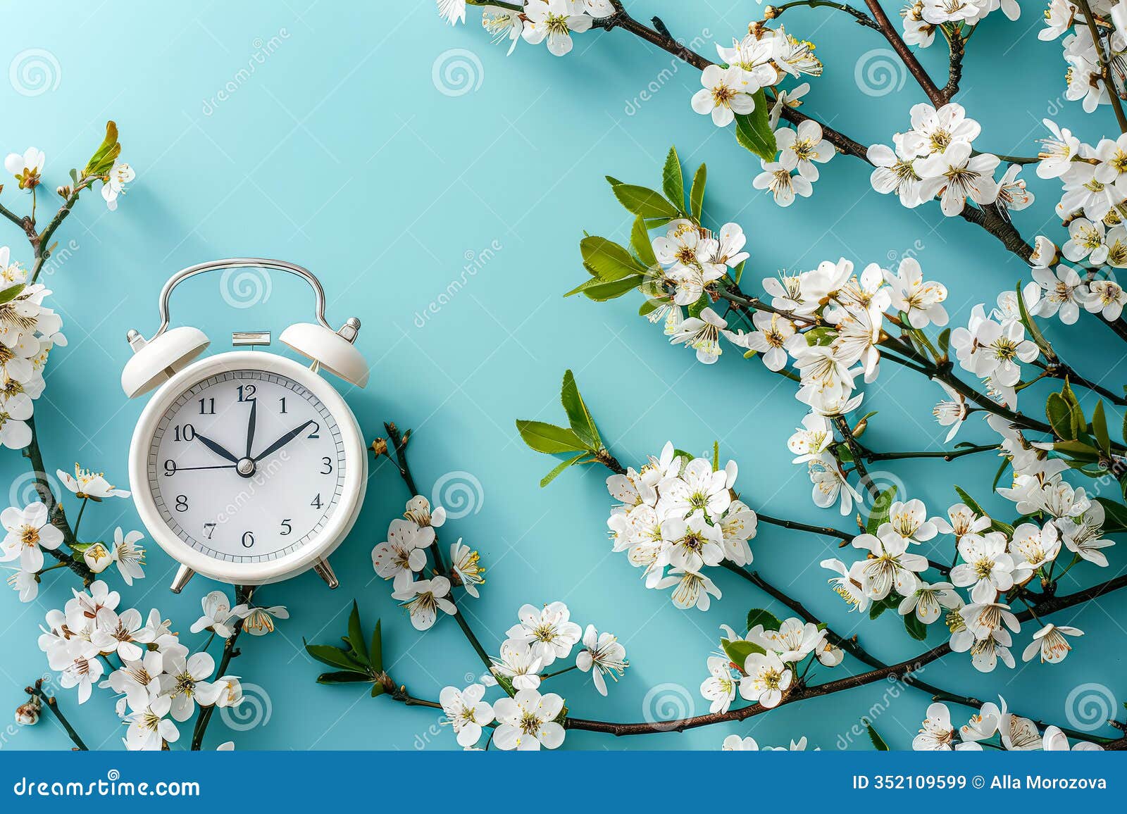 white analog clock is set to the time of 10:00.