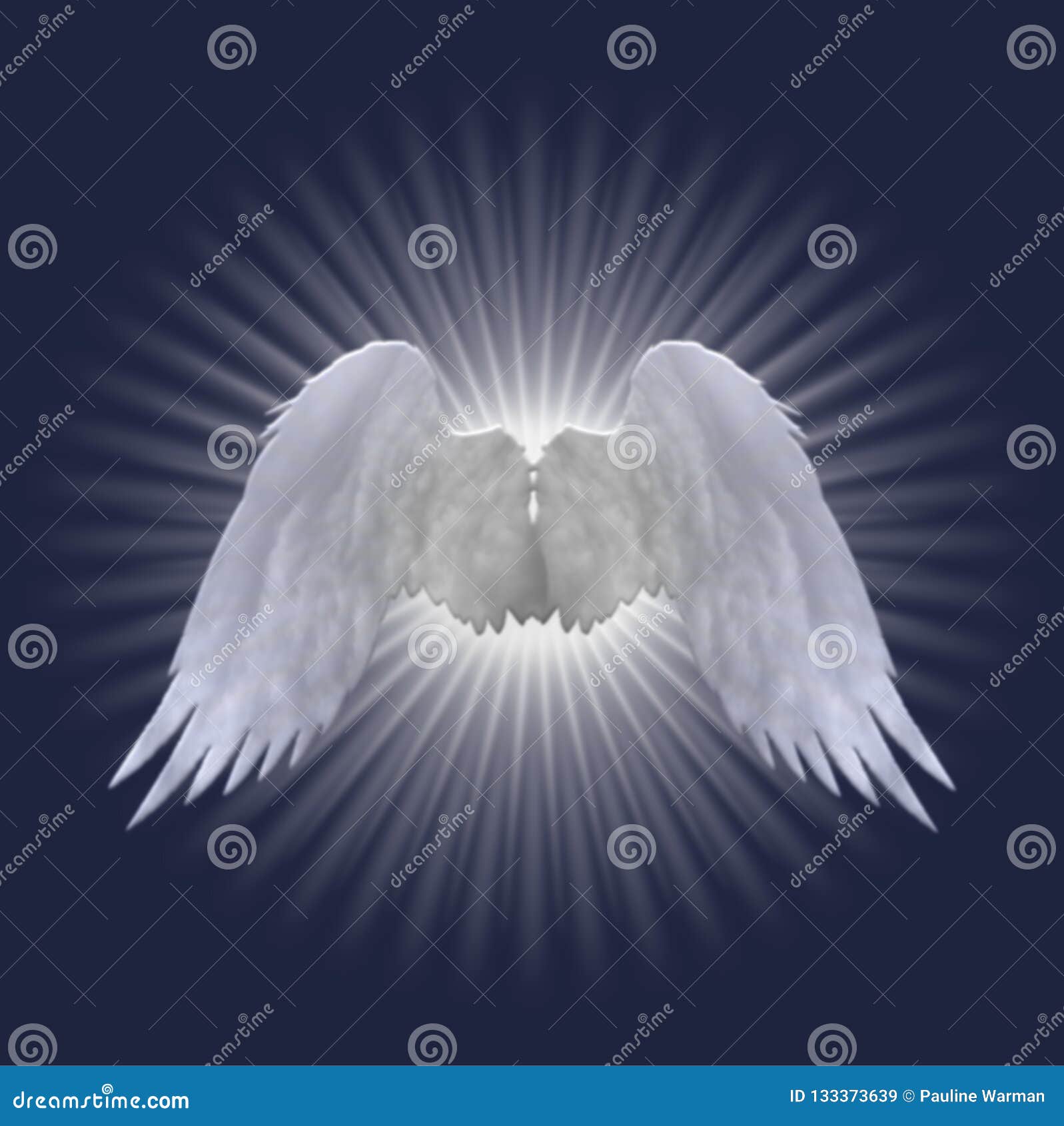 White Angel Wings Design on Dark Blue Background Stock Illustration -  Illustration of heaven, spirit: 133373639