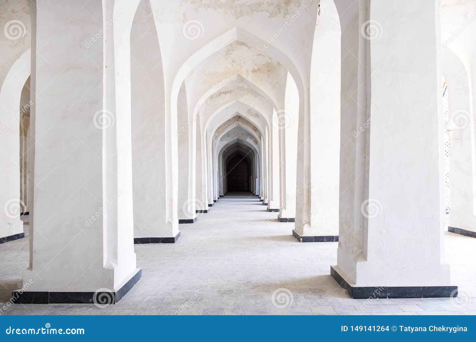 White Arabian Arches in Kalyan Mosque that Was Built 16th-century ...