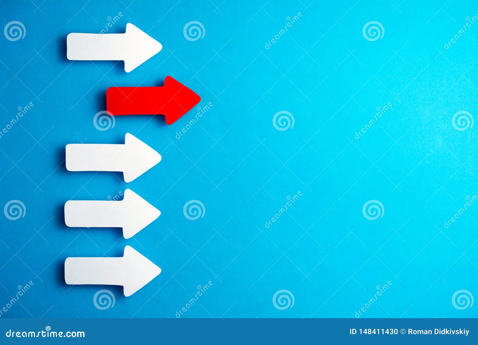 White Arrows on a Blue Background Stock Photo Image of abstract, competition 148411430