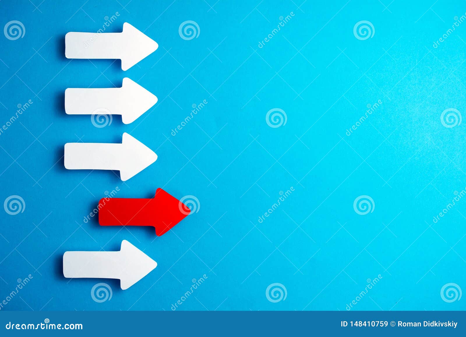 White Arrows on a Blue Background Stock Image Image of idea, blue 148410759