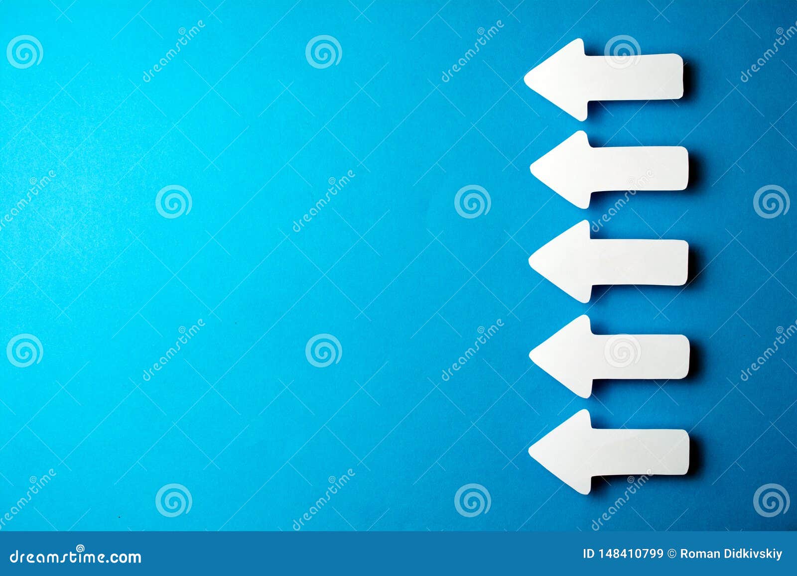 White Arrows on a Blue Background Stock Image Image of competitive, purposefulness 148410799