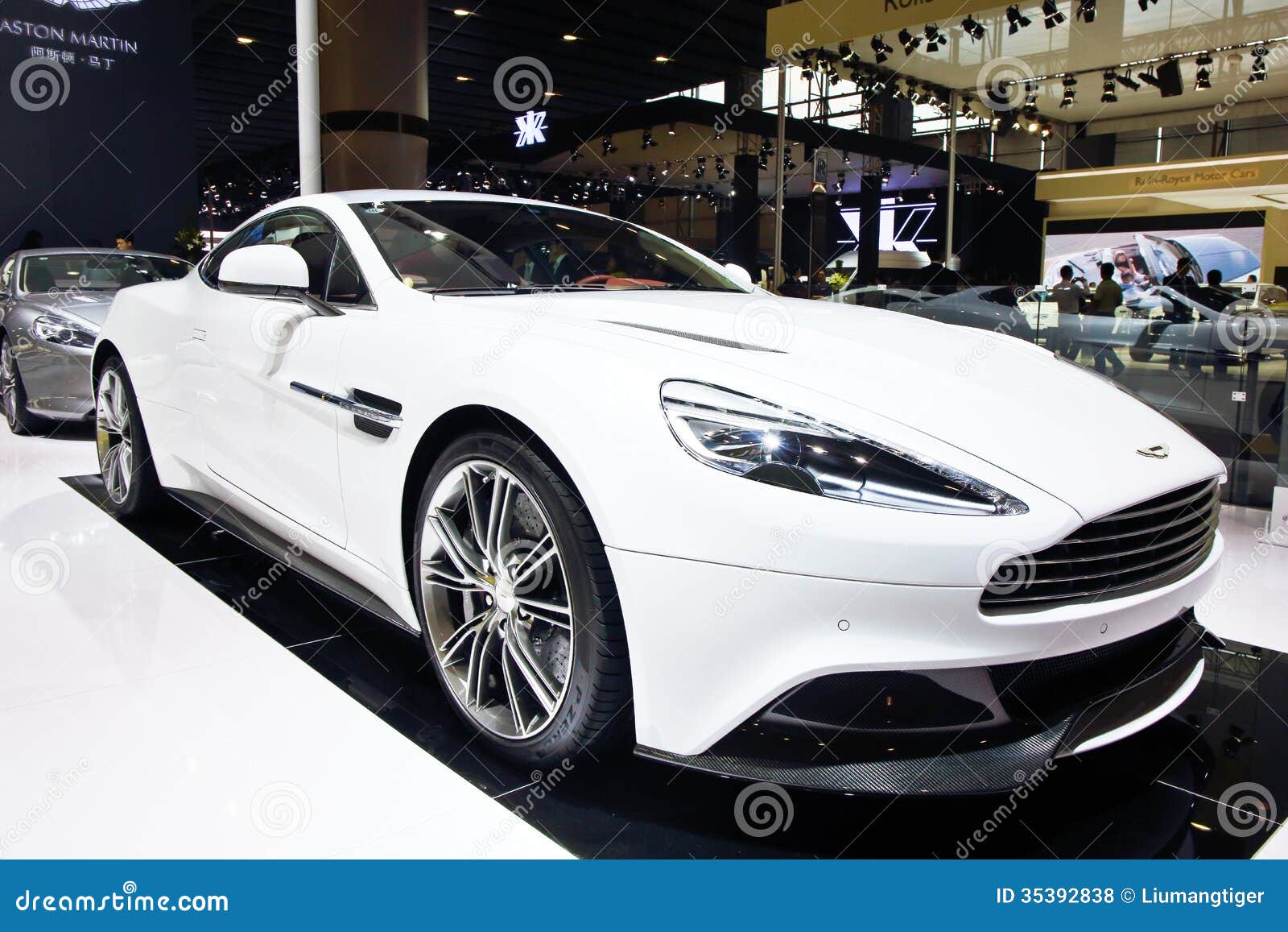 White Aston Martin editorial stock photo. Image of travel - 35392838