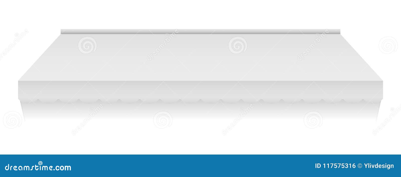 Download White Awning Mockup, Realistic Style Stock Vector ...