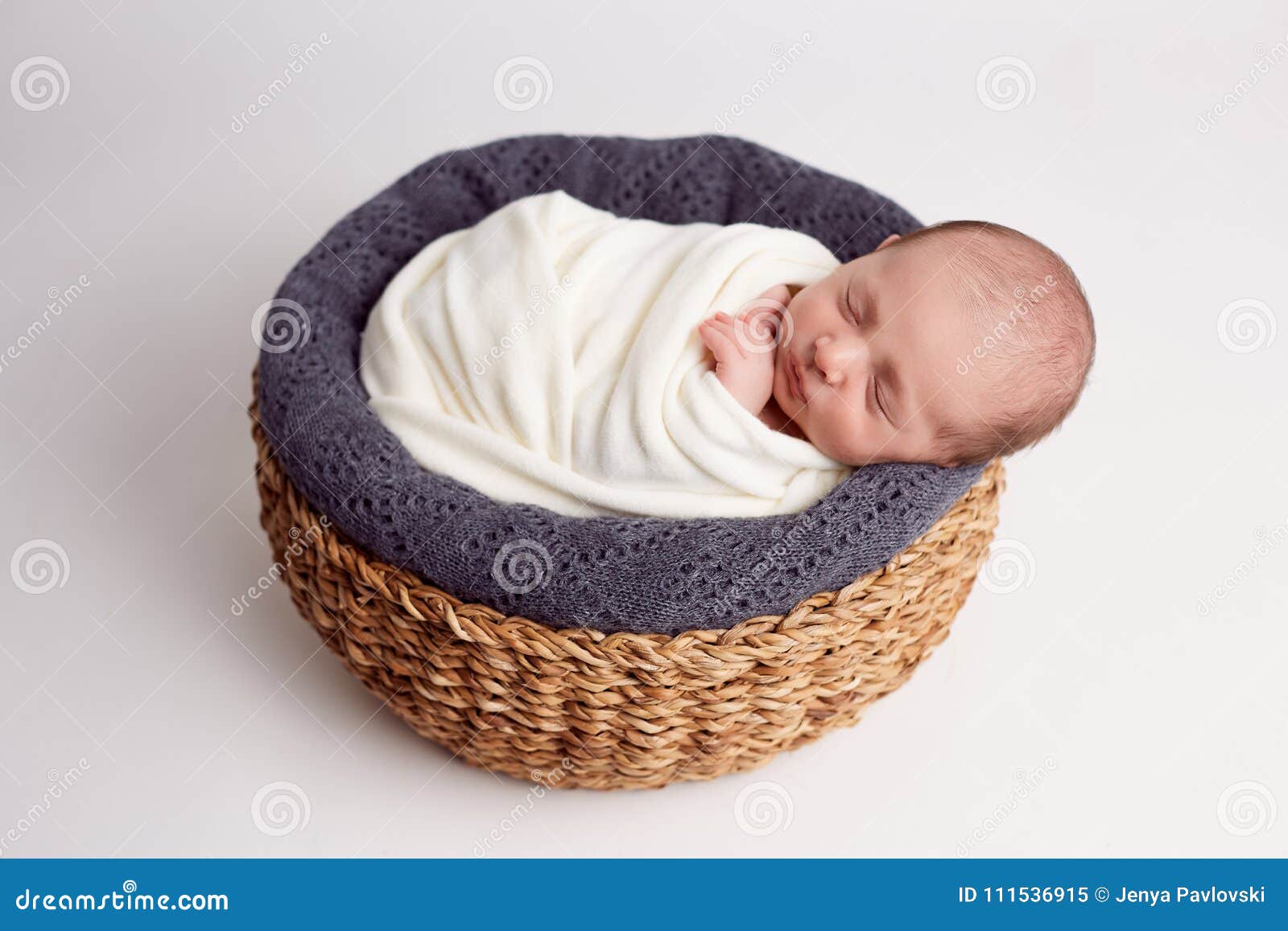 wooden baby basket