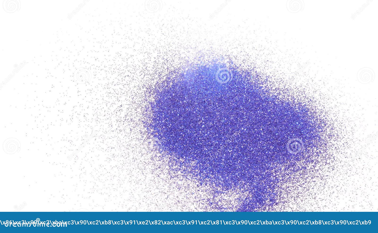 Blue Glitter on a White Background Stock Footage Video of shiny