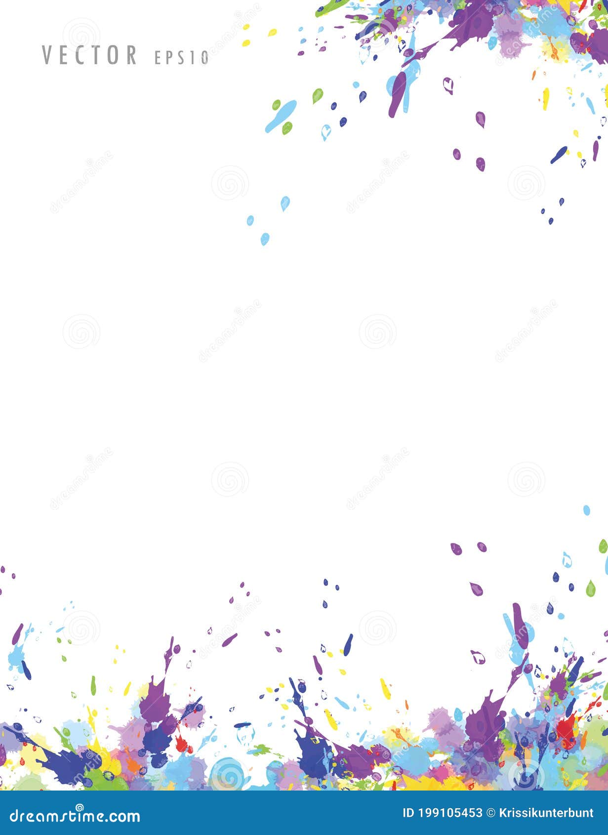 white background with colorful splash of colour