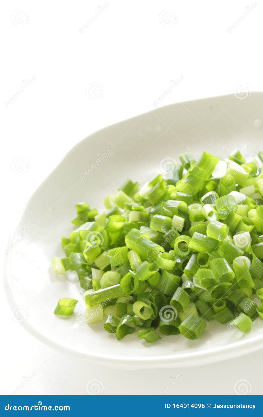 Chopped Spring Onion on Dish Stock Photo Image of food, cooking