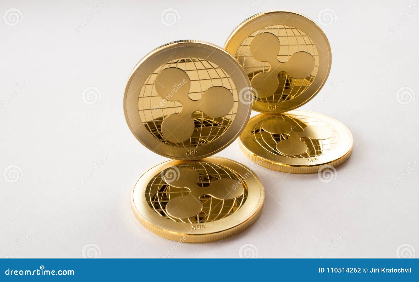 Digital Crypto Currency Gold Coins Ripple Xrp Stock Photo ...