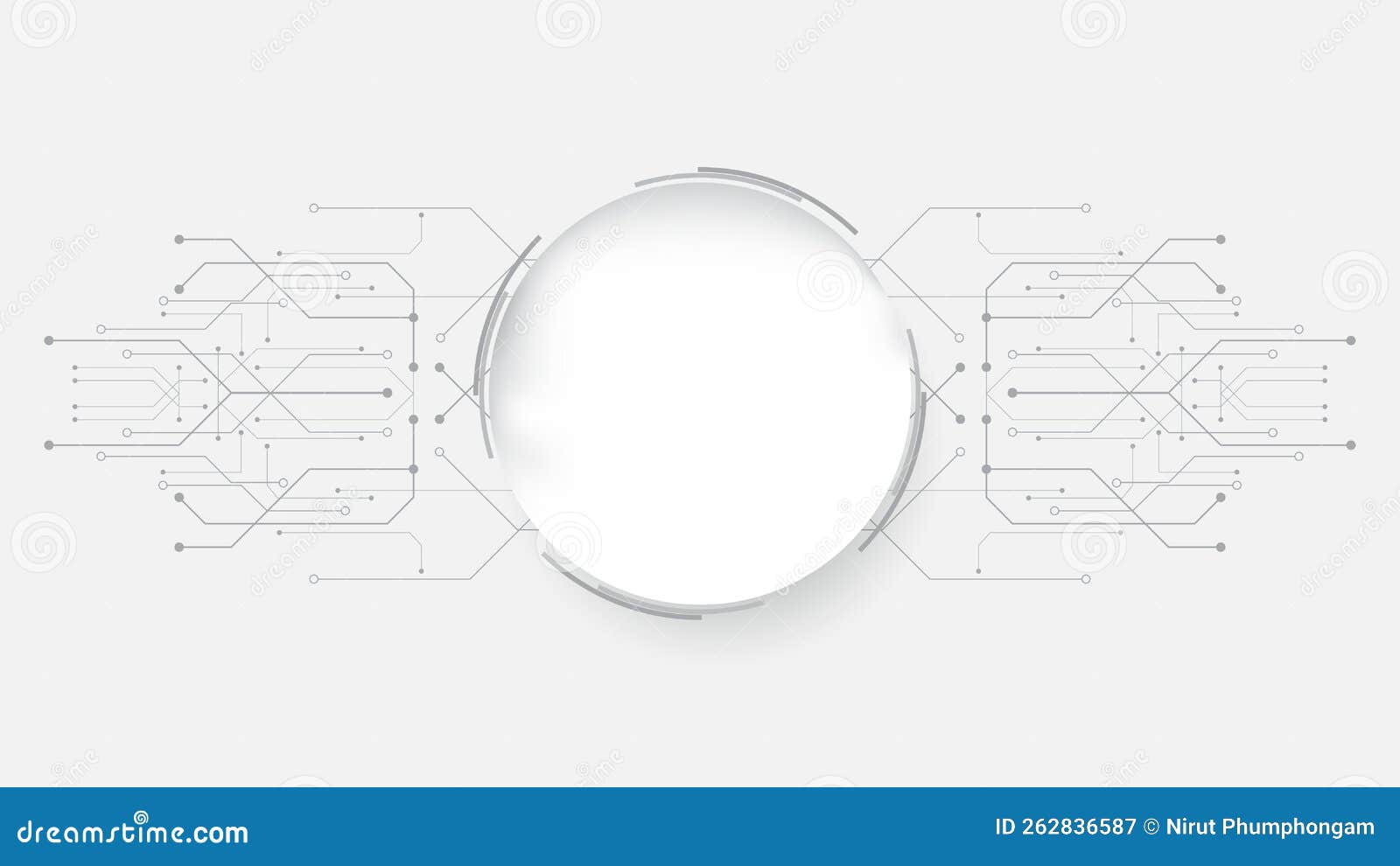 White Background Pattern Design Line Technology Simple with Space for