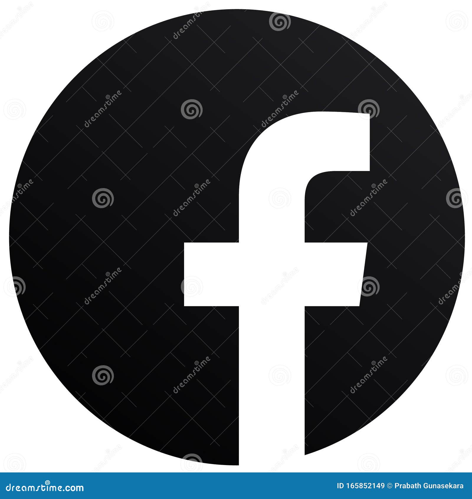 白色背景圆形黑白facebook徽标编辑类库存图片 插画包括有来回 舍入 使用 空白 目的