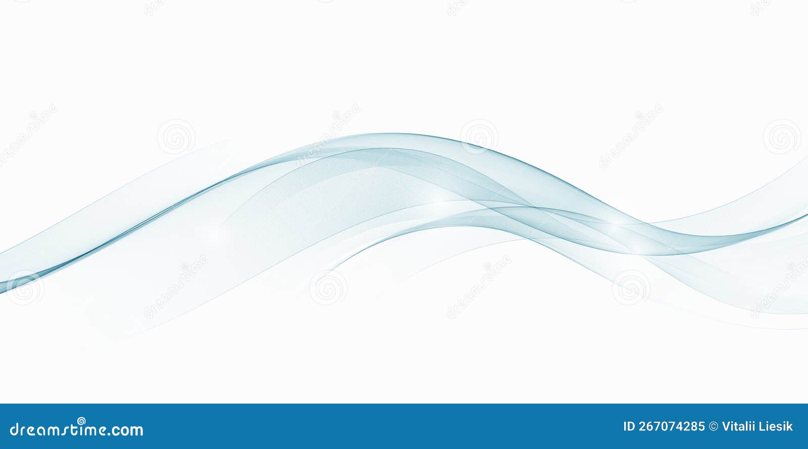 White Background with Transparent Smoky Vector Wave. Stock Vector