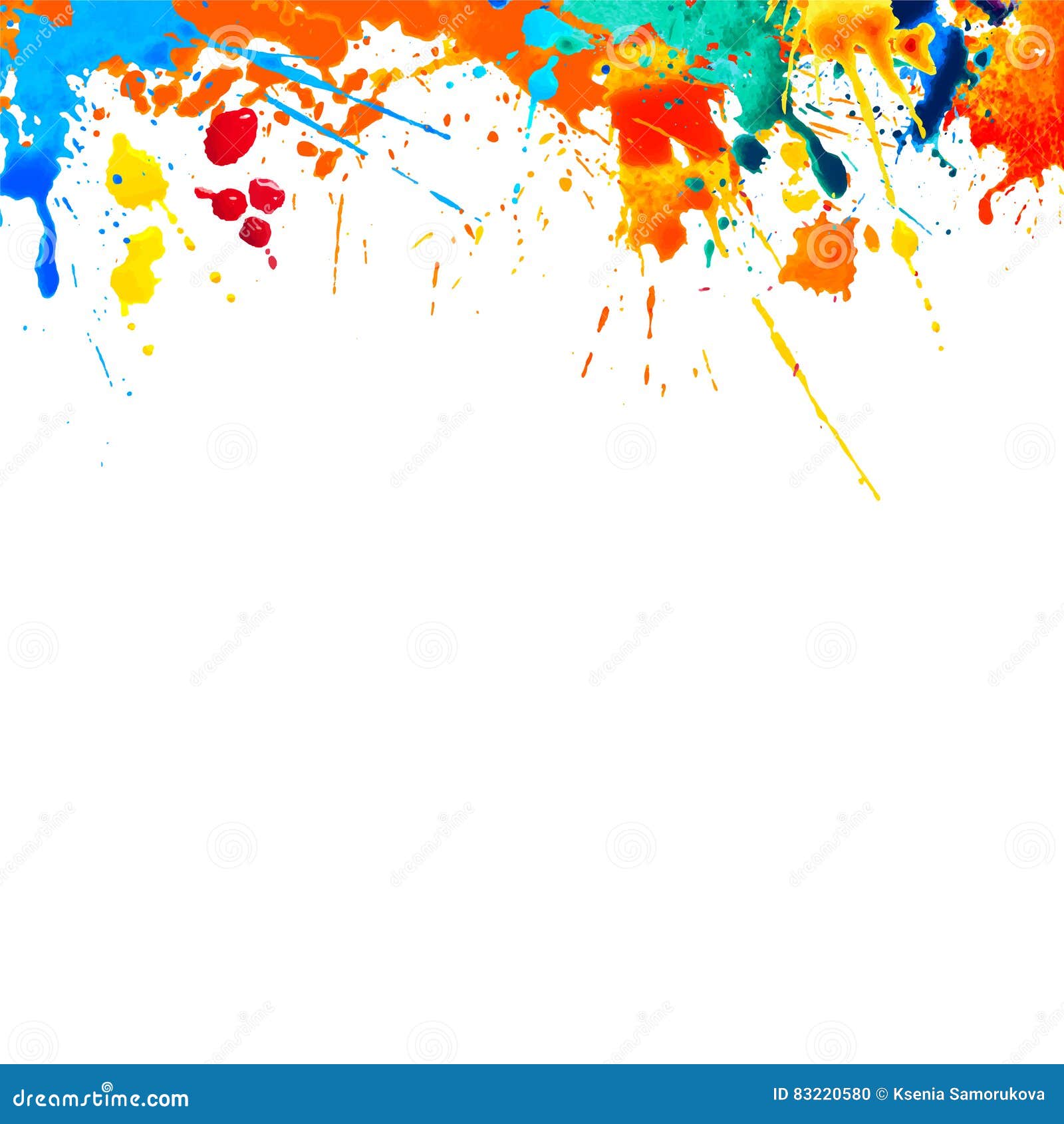 White Background with Watercolor Splash Paint Stock Illustration