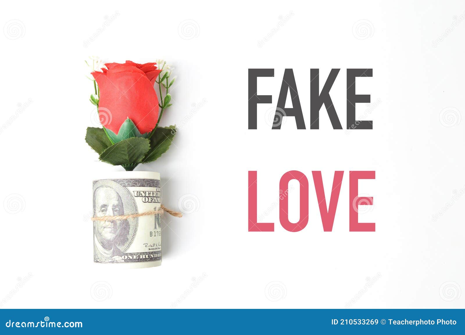 White Background Written with Text FAKE LOVE Stock Image - Image of  graphic, blessing: 210533269