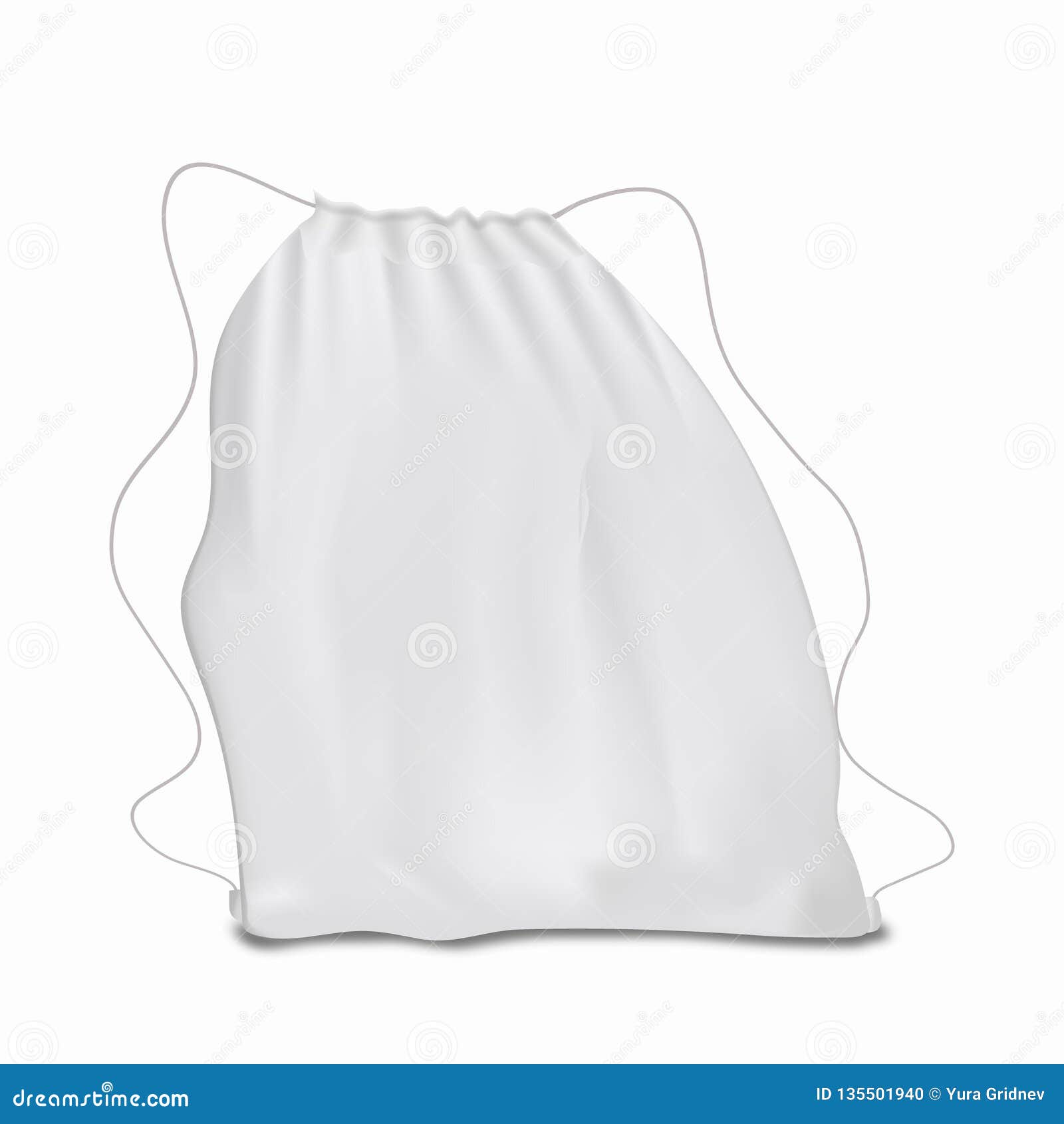 Download White Backpack With Laces. Sport Bag Mockup On White ...