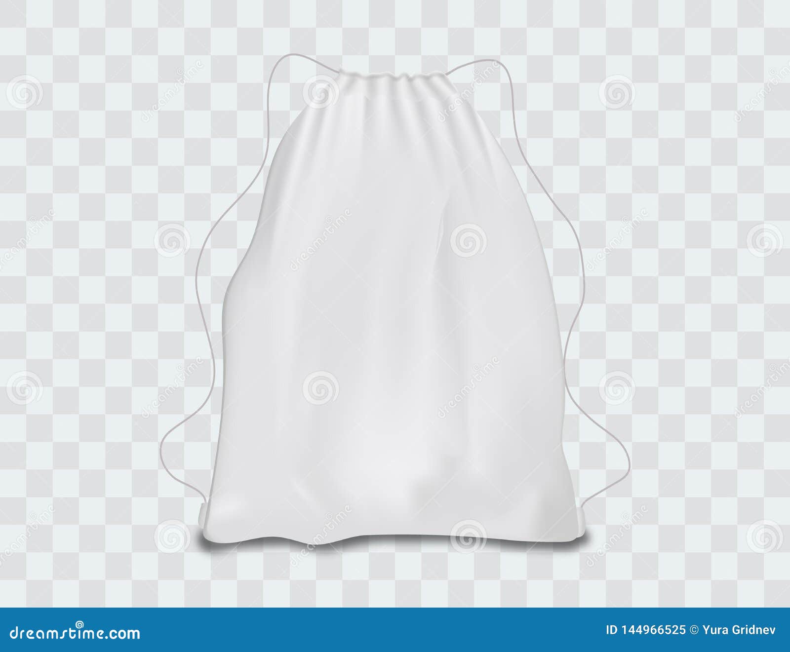Download White Backpack With Laces. Sport Bag Mockup On White ...