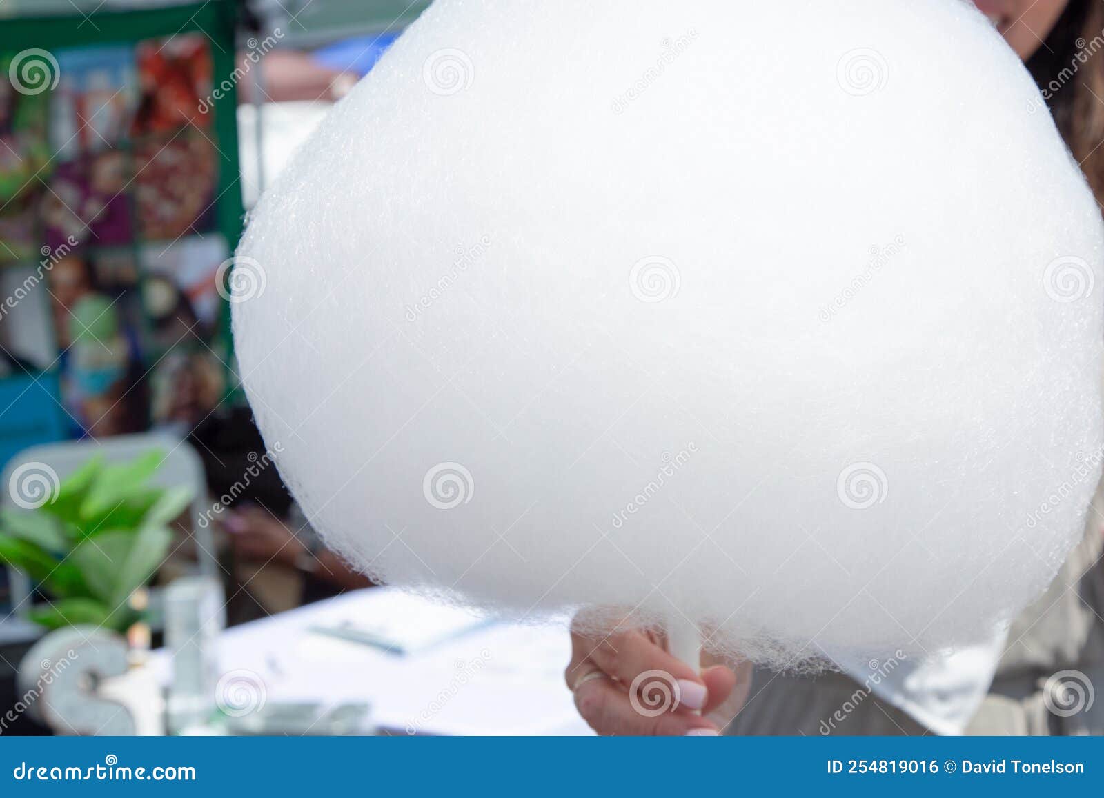 White ball cotton candy stock photo. Image of treat 254819016