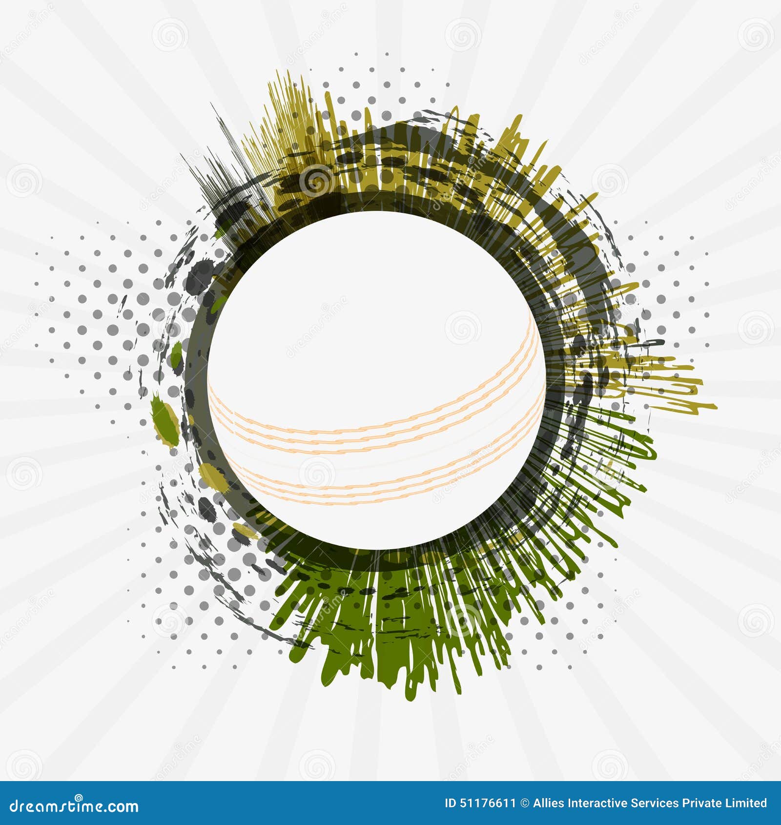 White ball for Cricket. stock illustration. Illustration of