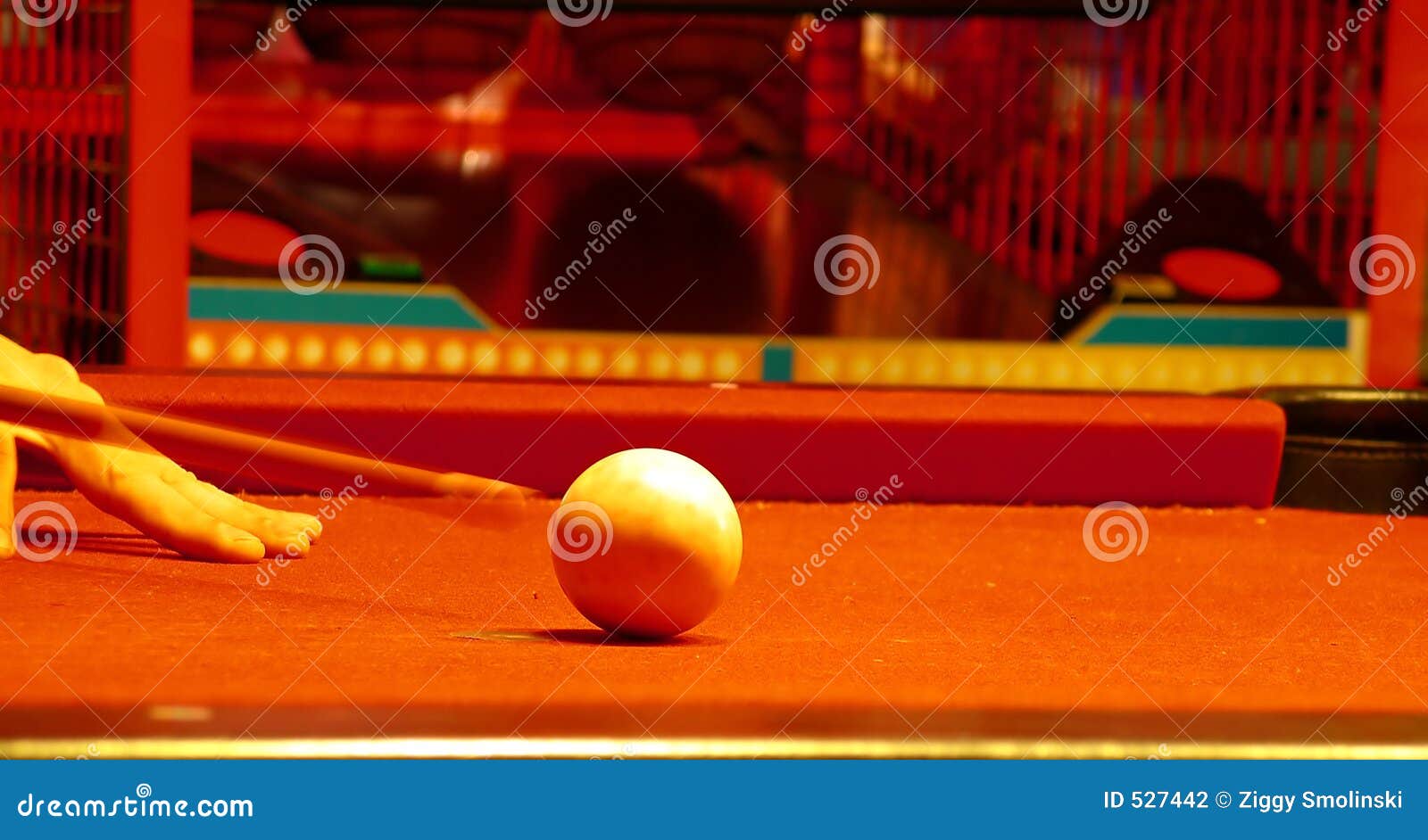 White ball on a pool table stock photo. Image of hitting 527442