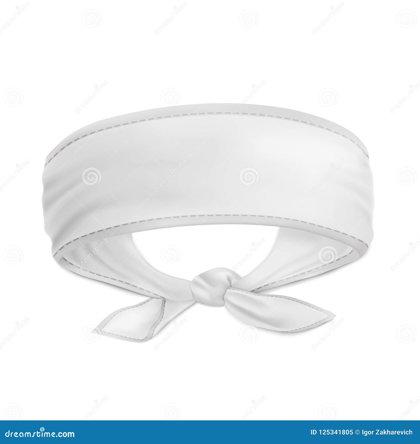 Download White Bandana Buff Forehead Stock Illustration Illustration Of Model Mockup 125341805