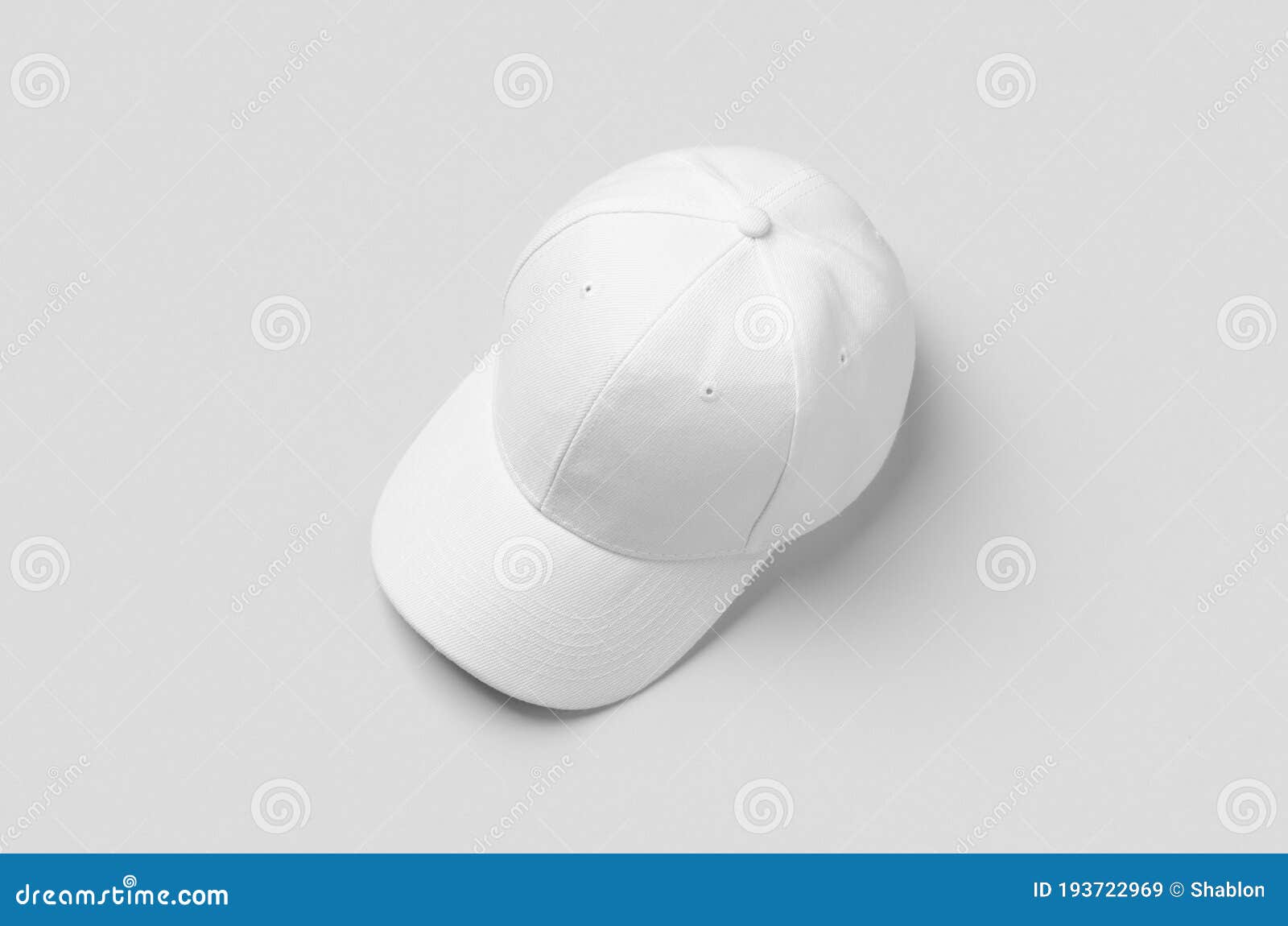 Download White Baseball Cap Mockup On A Grey Background Stock Image ...